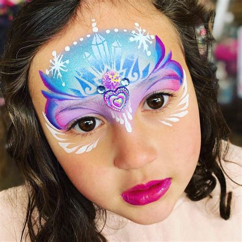 frozen face painting easy|snow queen face painting.